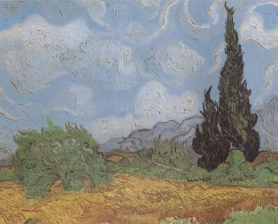 Vincent Van Gogh Wheat Field with Cypresses (nn04) oil painting image